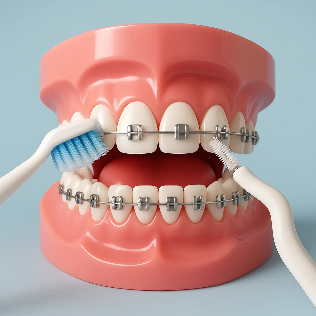 Как ухаживать за зубами во время ношения брекетов