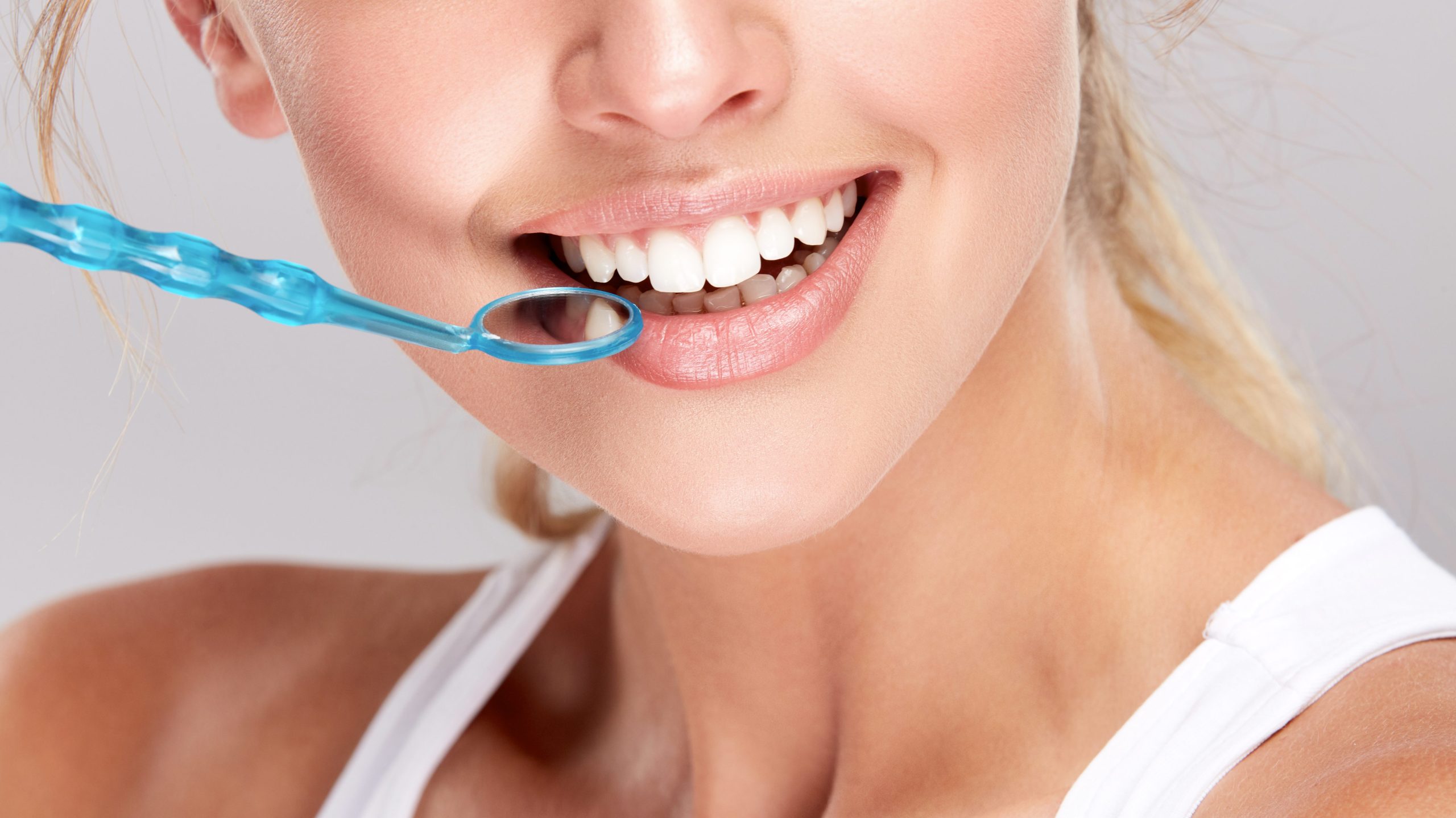 Cute girl with white teeth